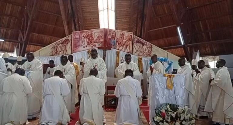 Messe d’ordination presbytérale a la cathédrale saint hilaire le Week end écoule