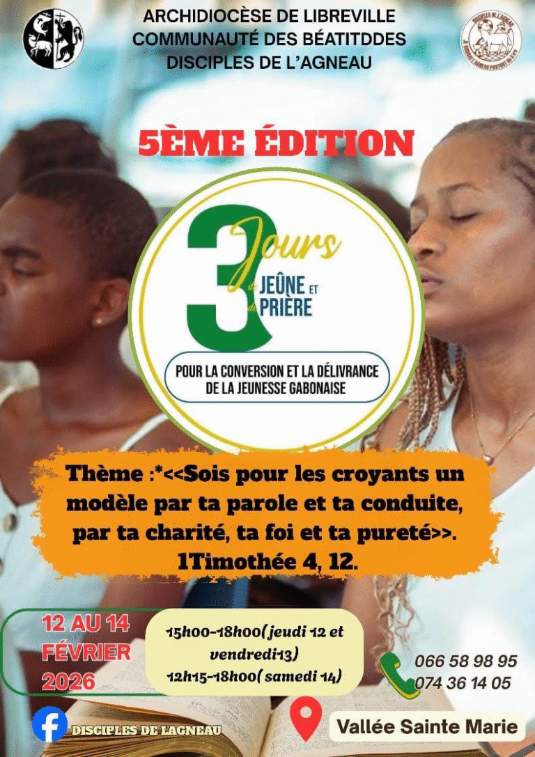 Triduum de prière pour la jeunesse gabonaise a la Communauté des Béatitudes